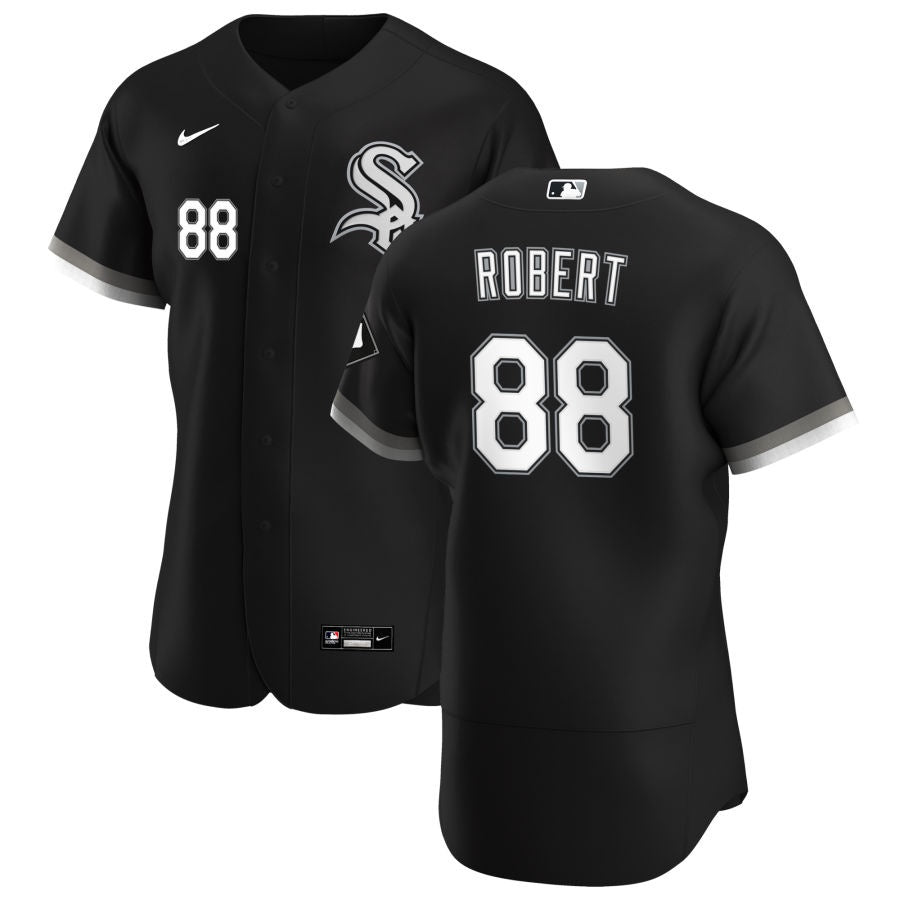 Men's Chicago White Sox Luis Robert Nike Black Alternate Authentic Player Jersey Official Team Jersey Sports Fan Apparel Official NFL Team Jersey Football Fan Apparel