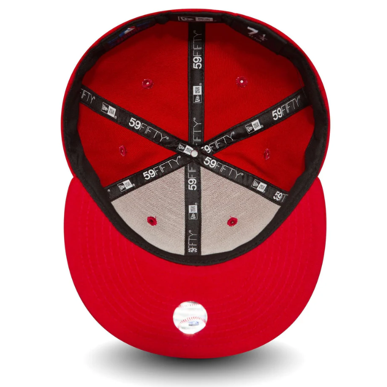 New York Yankees MLB League Essential 59FIFTY Fitted New Era Red/White Official Team Hat Sports Fan Cap Official NFL Team Hat Football Fan Cap