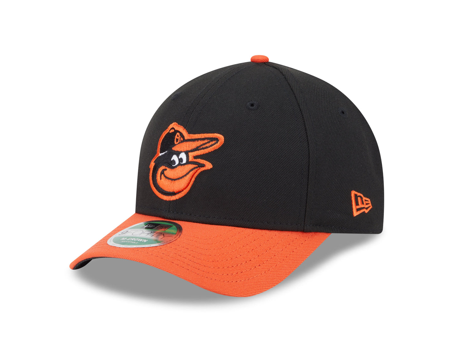 Baltimore Orioles Black/Orange Road New Era Player Replica M-Crown 9FORTY Adjustable Hat Official Team Hat Sports Fan Cap Official NFL Team Hat Football Fan Cap