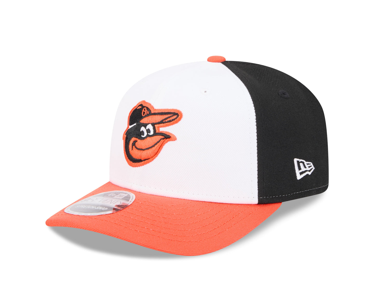 Baltimore Orioles Home New Era Player Replica 9SEVENTY Stretch Snap Adjustable Hat Official Team Hat Sports Fan Cap Official NFL Team Hat Football Fan Cap