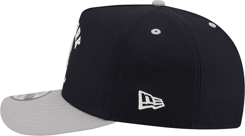 New York Yankees New Era Arched Navy A-Frame 9FIFTY Snapback Hat Official Team Hat Sports Fan Cap Official NFL Team Hat Football Fan Cap