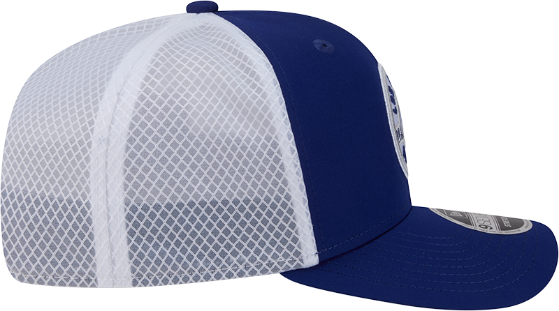 Men's Los Angeles Dodgers New Era Circle Patch 9SEVENTY Trucker Adjustable Hat Official Team Hat Sports Fan Cap Official NFL Team Hat Football Fan Cap