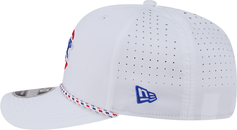 Chicago Cubs New Era White Sport Rope 9SEVENTY Stretch Snap Adjustable Hat-Walking Bear Official Team Hat Sports Fan Cap Official NFL Team Hat Football Fan Cap