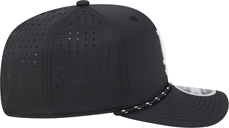 Men's Los Angeles Dodgers New Era Black Performance 9SEVENTY Sport Adjustable Hat Official Team Hat Sports Fan Cap Official NFL Team Hat Football Fan Cap