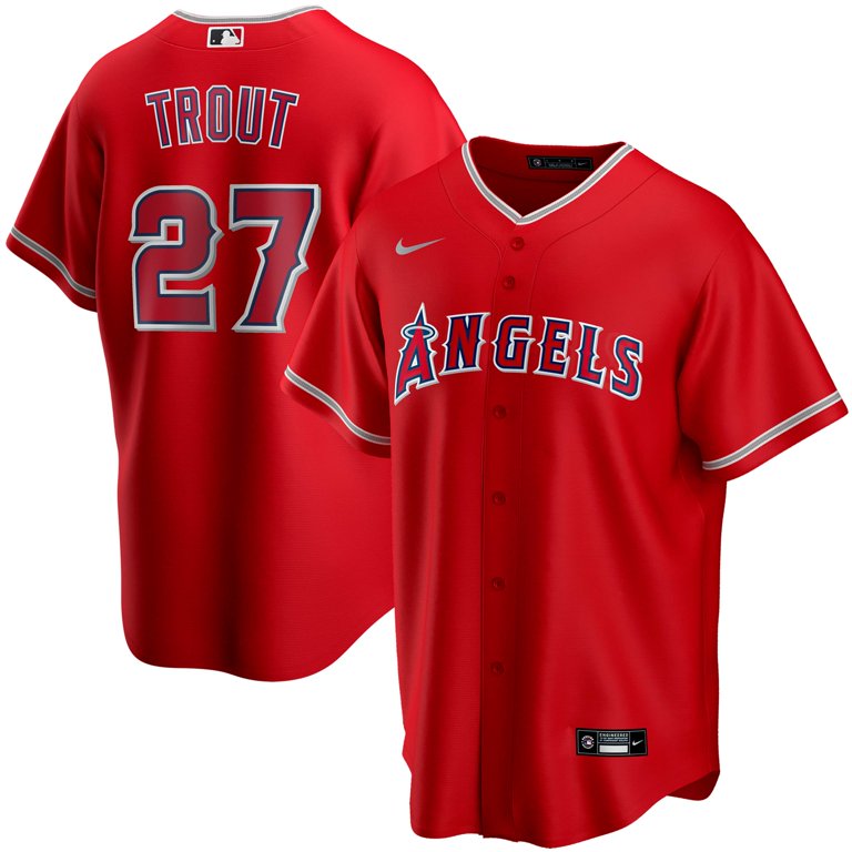 Men's Los Angeles Angels Mike Trout Nike Red Alternate Replica Player Jersey Official Team Jersey Sports Fan Apparel Official NFL Team Jersey Football Fan Apparel