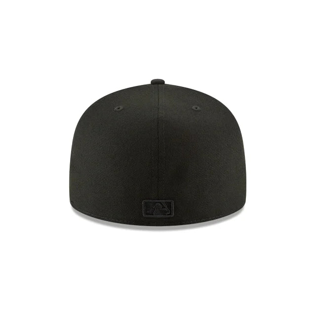 Anaheim Angels Tonal Black On Black 59Fifty Fitted Hat Official Team Hat Sports Fan Cap Official NFL Team Hat Football Fan Cap