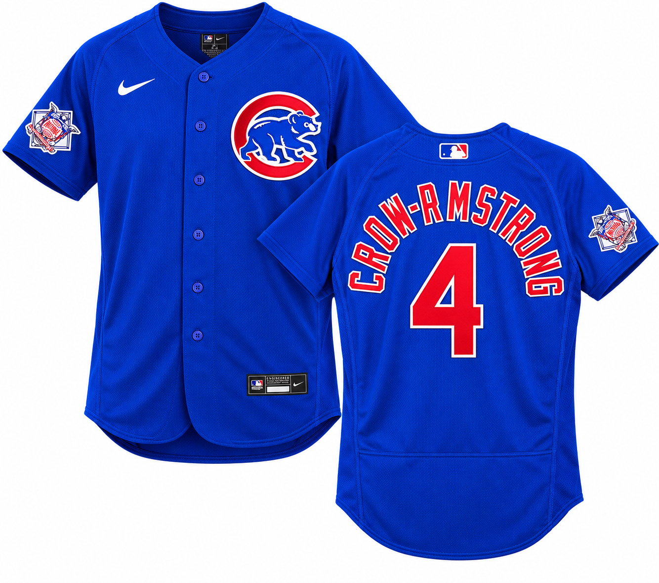 Men's Chicago Cubs Pete Crow-Armstrong Nike Alternate Royal Blue Authentic Player Jersey Official Team Jersey Sports Fan Apparel Official NFL Team Jersey Football Fan Apparel