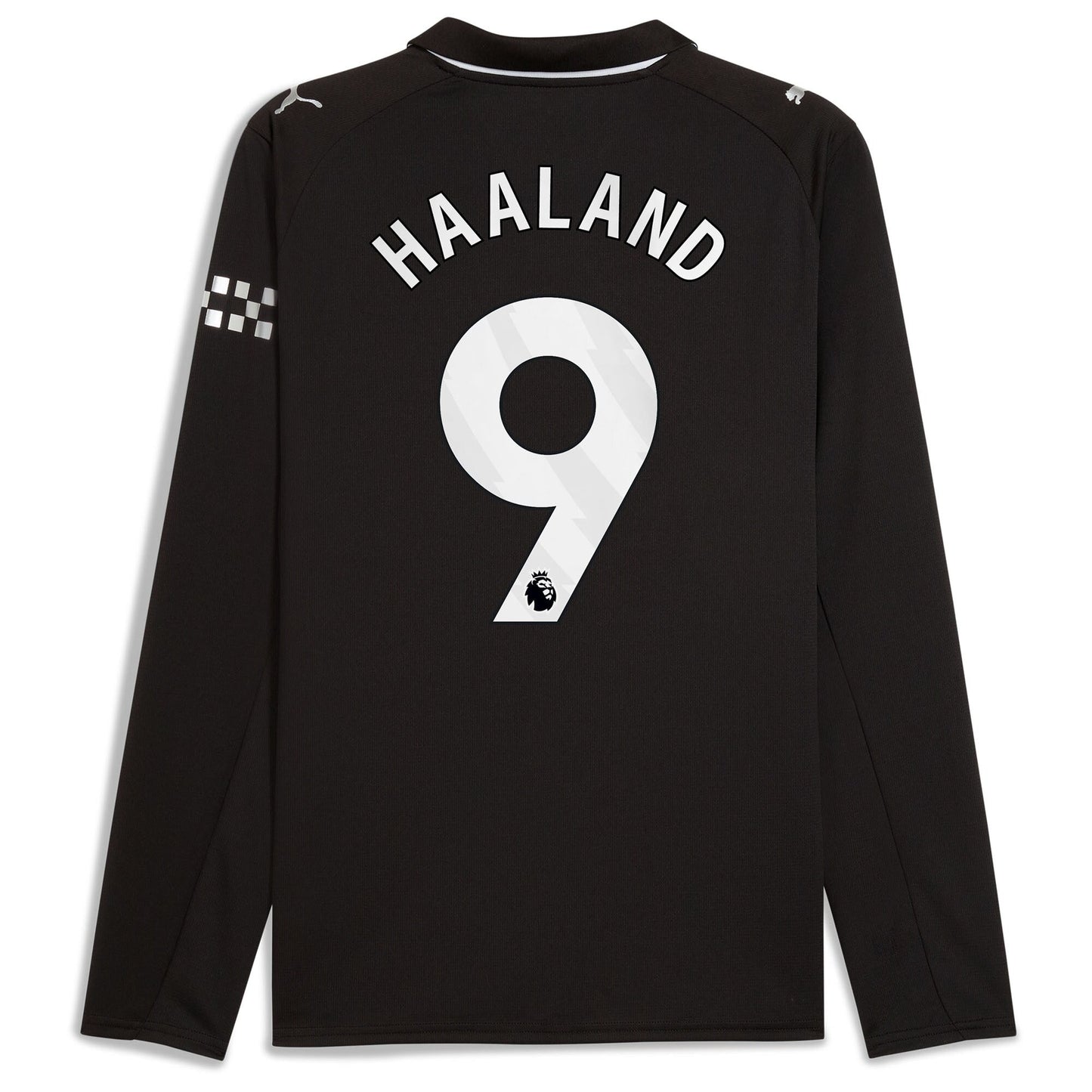 Erling Haaland Manchester City Puma 2025 26 Away Long Sleeve Player Jersey - Black Official Team Jersey Sports Fan Apparel