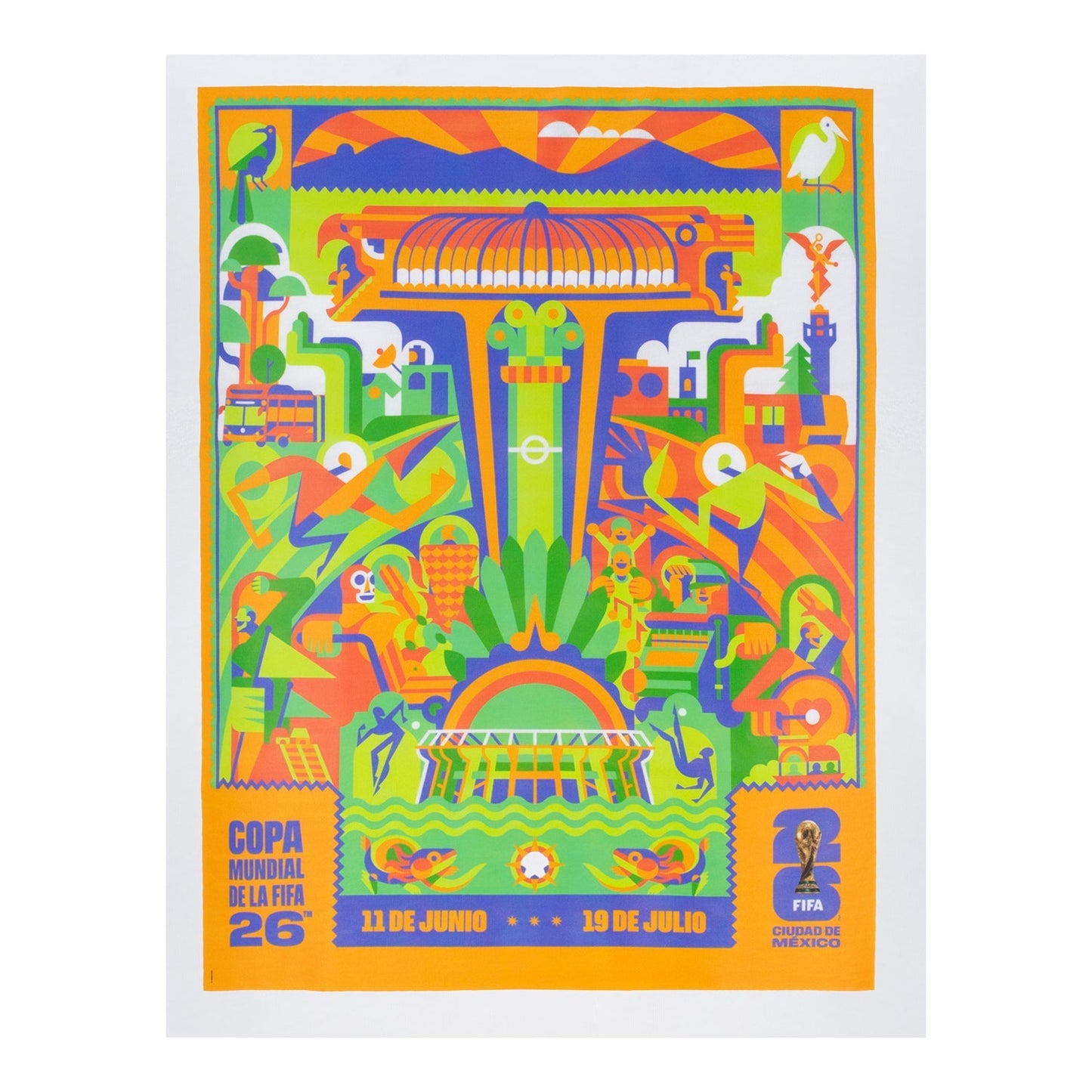FIFA World Cup 2026 Mexico City Poster White T-Shirt - Unisex Casual Graphic T Shirt