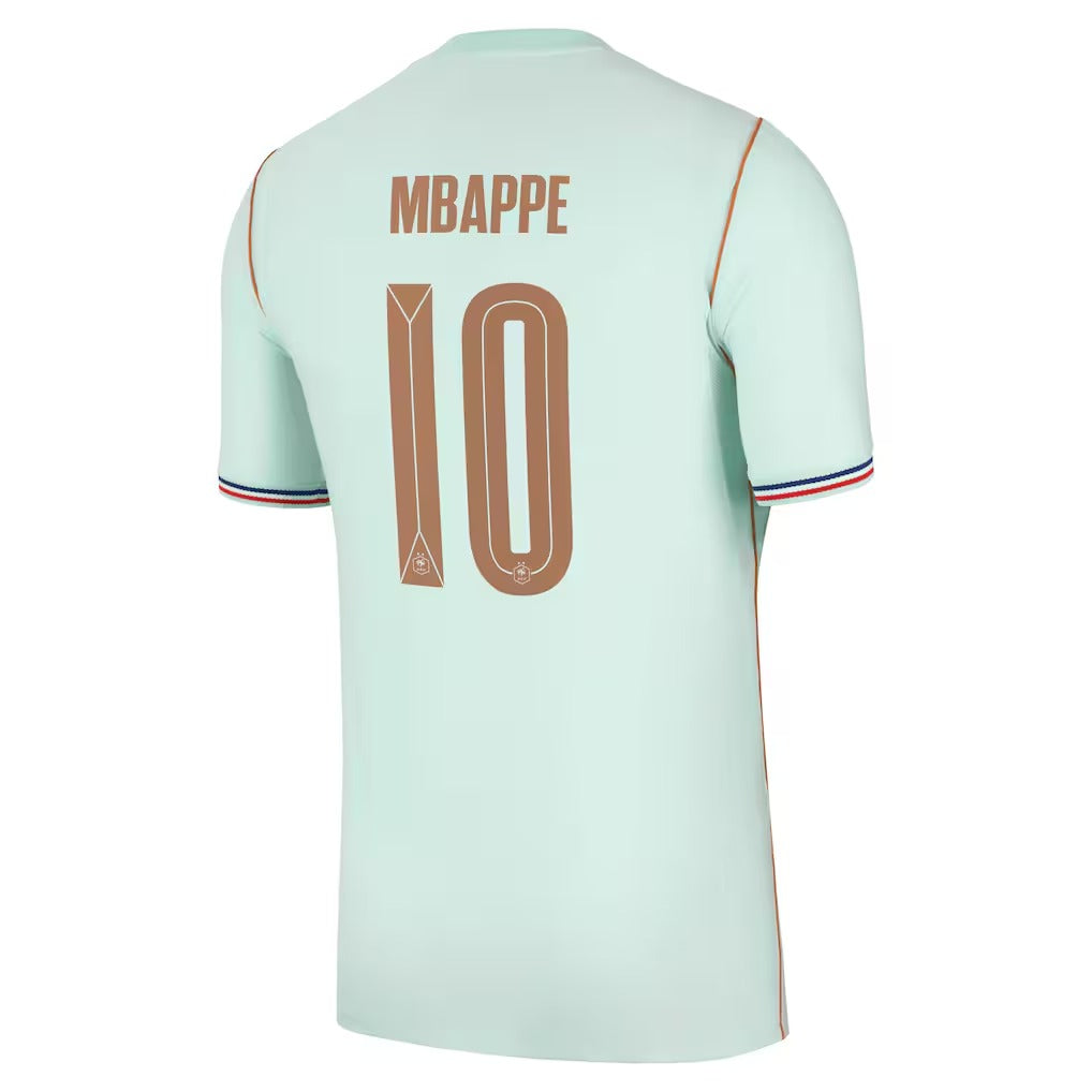 Kylian Mbappé France National Team Nike 2026 Away Stadium Replica Jersey - Green Official Team Jersey Sports Fan Apparel