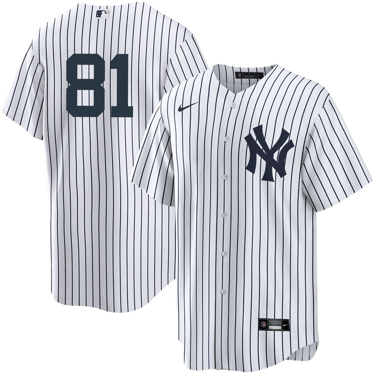Men's Nike Luis Gil #81 White New York Yankees Home Official Replica Player Jersey Official Team Jersey Sports Fan Apparel Official NFL Team Jersey Football Fan Apparel