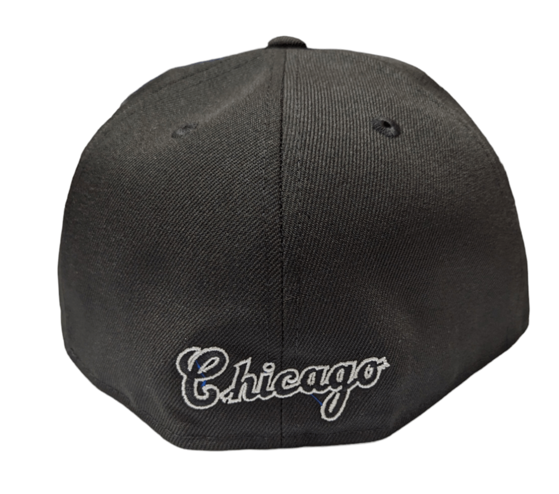 Chicago White Sox New Era Diamond Alternate Logo 59FIFTY Fitted Hat - Black Official Team Hat Sports Fan Cap Official NFL Team Hat Football Fan Cap