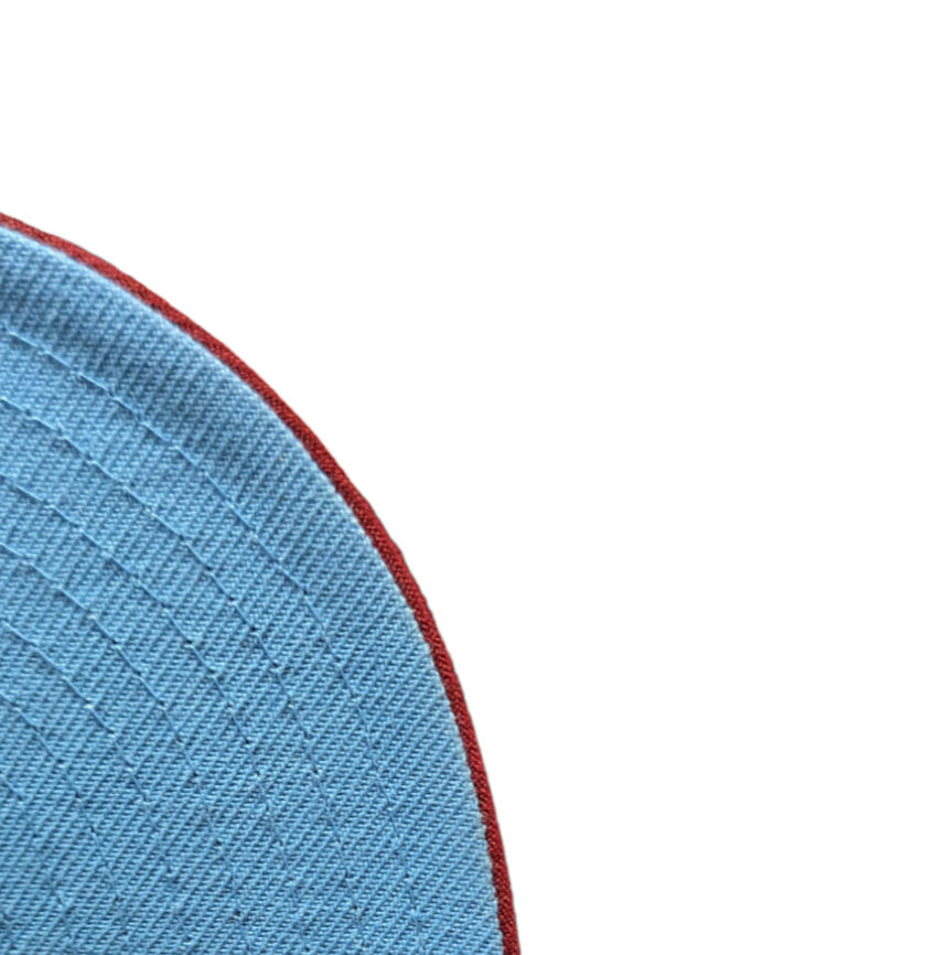 Philadelphia Phillies MLB 1996 ASG 2 Tone Sky Blue/Cardinal New Era 59FIFTY Fitted Hat Official Team Hat Sports Fan Cap Official NFL Team Hat Football Fan Cap
