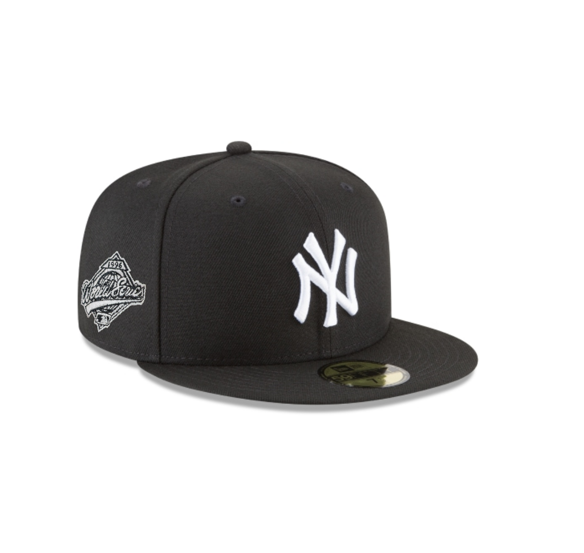 New York Yankees 1996 World Series Black New Era 59Fifty Fitted Hat Official Team Hat Sports Fan Cap Official NFL Team Hat Football Fan Cap