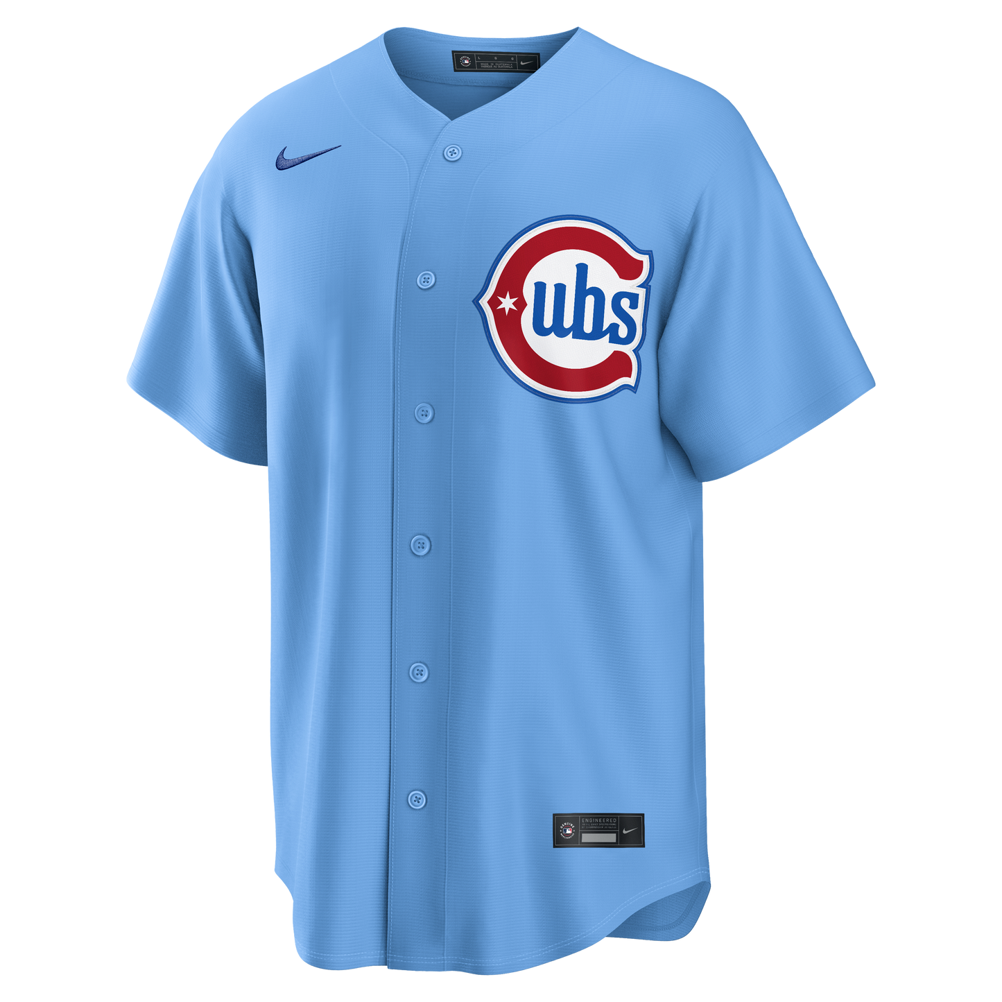 NIKE Men's Chicago Cubs Mark Grace #17 Light Blue 2nd Alternate Replica Jersey Official Team Jersey Sports Fan Apparel Official NFL Team Jersey Football Fan Apparel