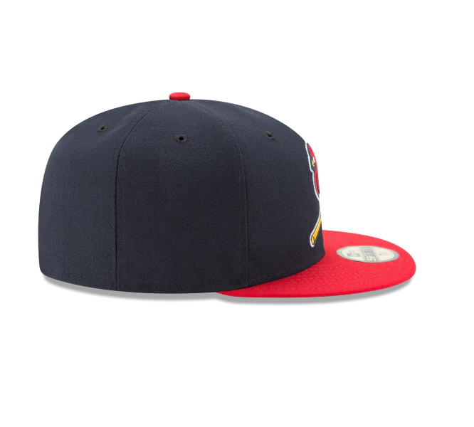 Men's St. Louis Cardinals New Era Navy/Red Game Authentic Collection Alternate 2 On-Field 59FIFTY Fitted Hat Official Team Hat Sports Fan Cap Official NFL Team Hat Football Fan Cap
