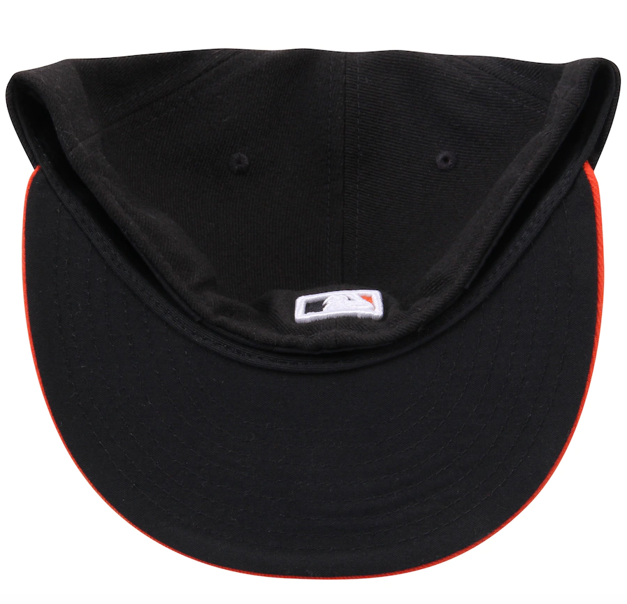 Men's Baltimore Orioles New Era Black/Orange Road Authentic Collection On-Field 59FIFTY Fitted Hat Official Team Hat Sports Fan Cap Official NFL Team Hat Football Fan Cap
