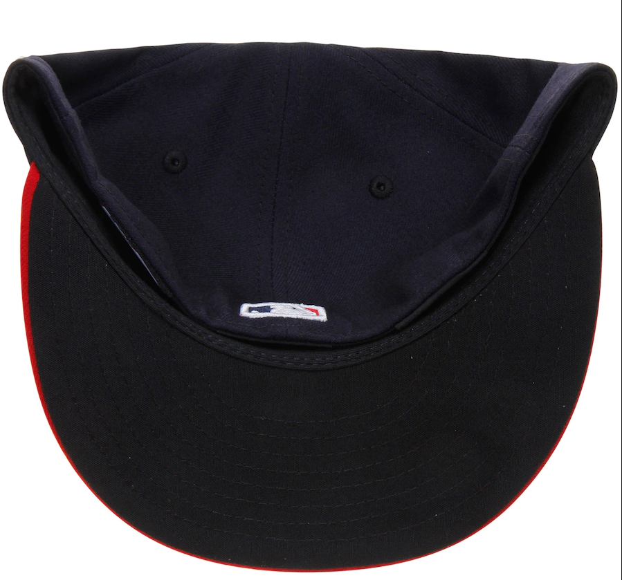 Men's Atlanta Braves New Era Navy/Red Home Authentic Collection On-Field 59FIFTY Fitted Hat Official Team Hat Sports Fan Cap Official NFL Team Hat Football Fan Cap