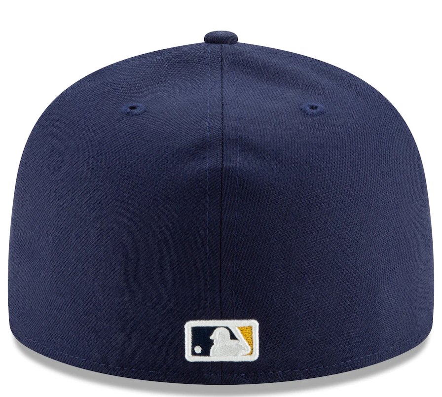 Men's Milwaukee Brewers New Era Navy Home Authentic Collection On-Field 59FIFTY Fitted Hat Official Team Hat Sports Fan Cap Official NFL Team Hat Football Fan Cap