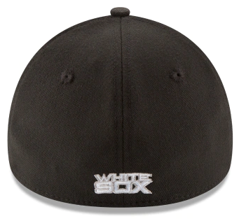 Junior Chicago White Sox New Era Black Team Classic 39THIRTY Flex Hat Official Team Hat Sports Fan Cap Official NFL Team Hat Football Fan Cap