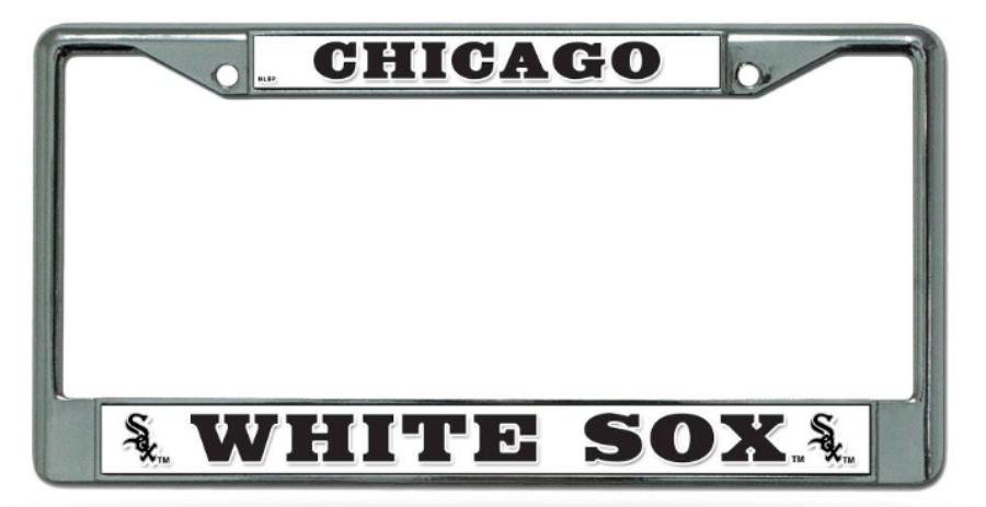 Chicago White Sox Chrome License plate Frame By Rico Official Sports Fan Gear Official NFL Fan Gear