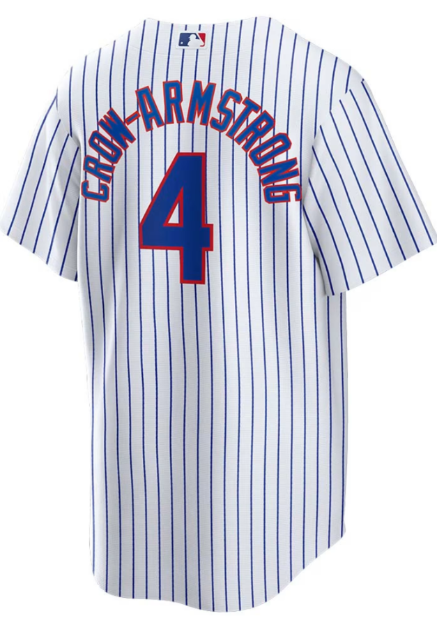 NIKE Men's Chicago Cubs Pete Crow-Armstrong #4 White Home Replica Jersey Official Team Jersey Sports Fan Apparel Official NFL Team Jersey Football Fan Apparel