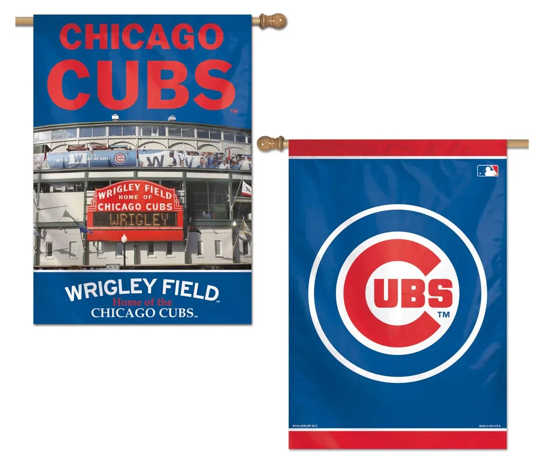 Chicago Cubs Vertical House Flag 2-Sided 28x40 Stadium Official Sports Fan Gear Official NFL Fan Gear