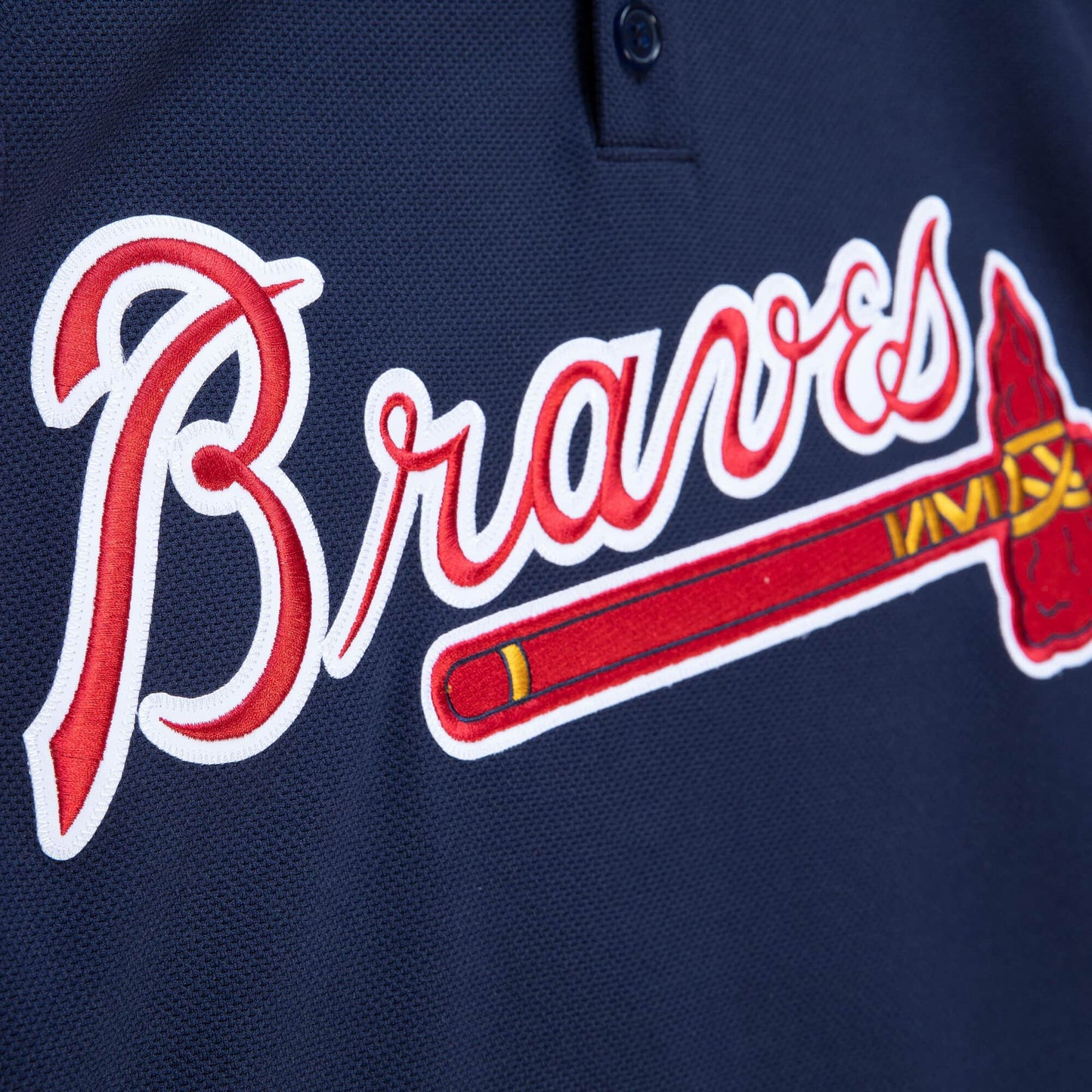 Men's Atlanta Braves Chipper Jones 2003 Mitchell & Ness Navy Cooperstown Batting Practice Jersey Official Team Jersey Sports Fan Apparel Official NFL Team Jersey Football Fan Apparel