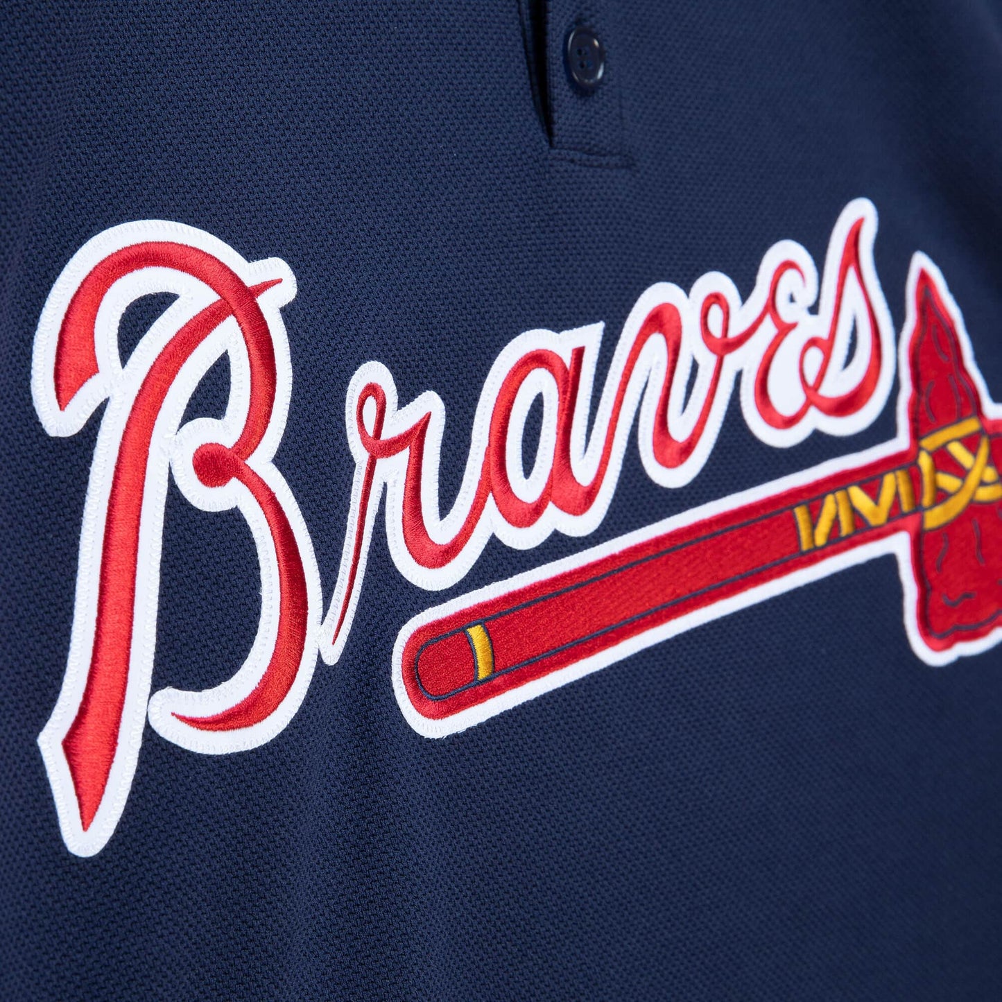 Men's Atlanta Braves John Smoltz 2003 Mitchell & Ness Navy Cooperstown Batting Practice Jersey Official Team Jersey Sports Fan Apparel Official NFL Team Jersey Football Fan Apparel