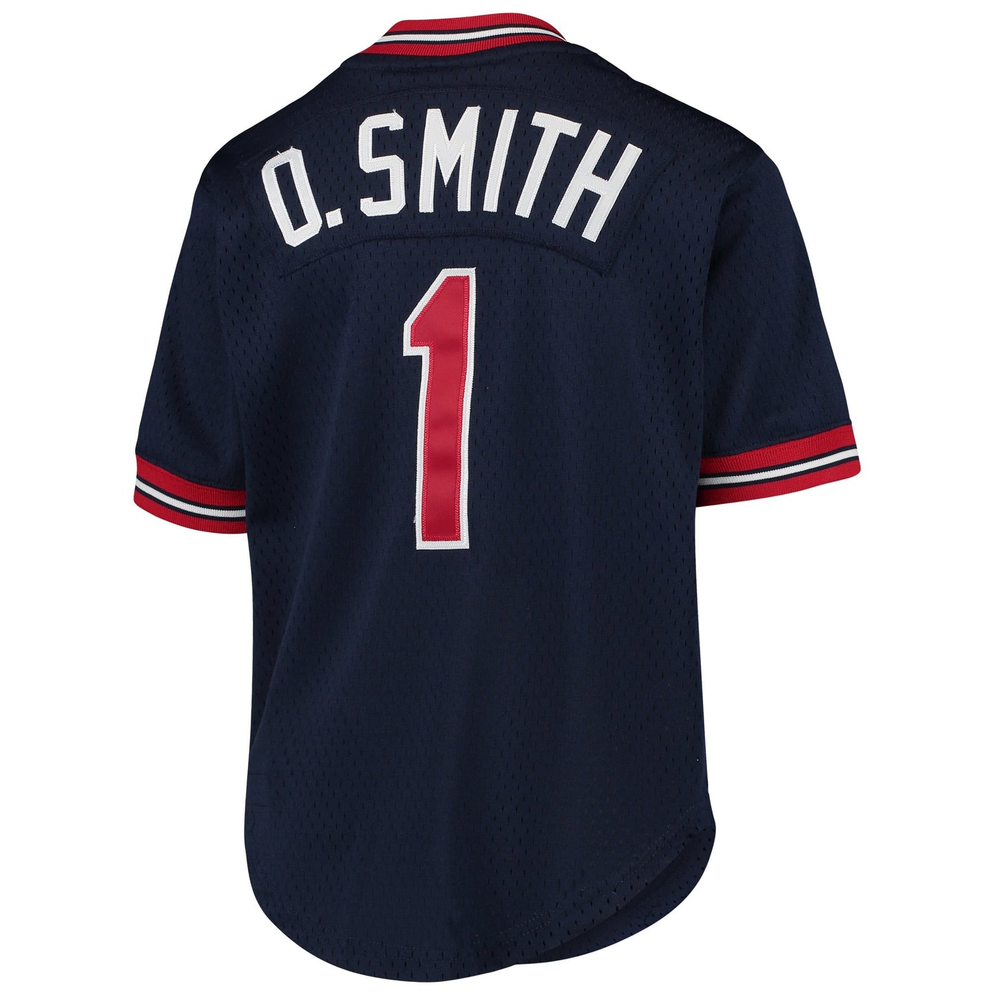 Men's Mitchell & Ness Ozzie Smith St. Louis Cardinals 1994 Navy Batting Practice Cooperstown Jersey Official Team Jersey Sports Fan Apparel Official NFL Team Jersey Football Fan Apparel
