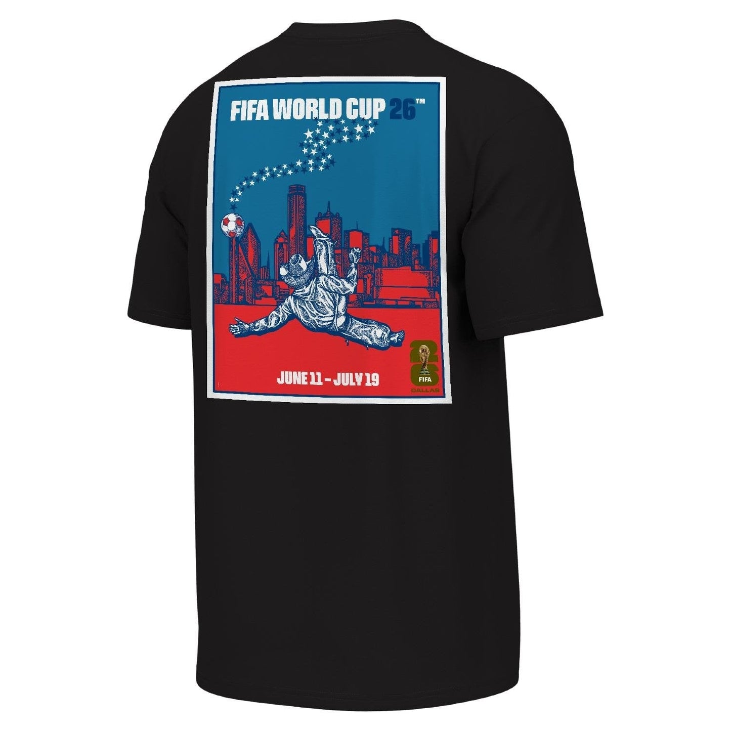 FIFA World Cup 2026 Dallas Poster Black T-Shirt - Unisex Casual Graphic T Shirt