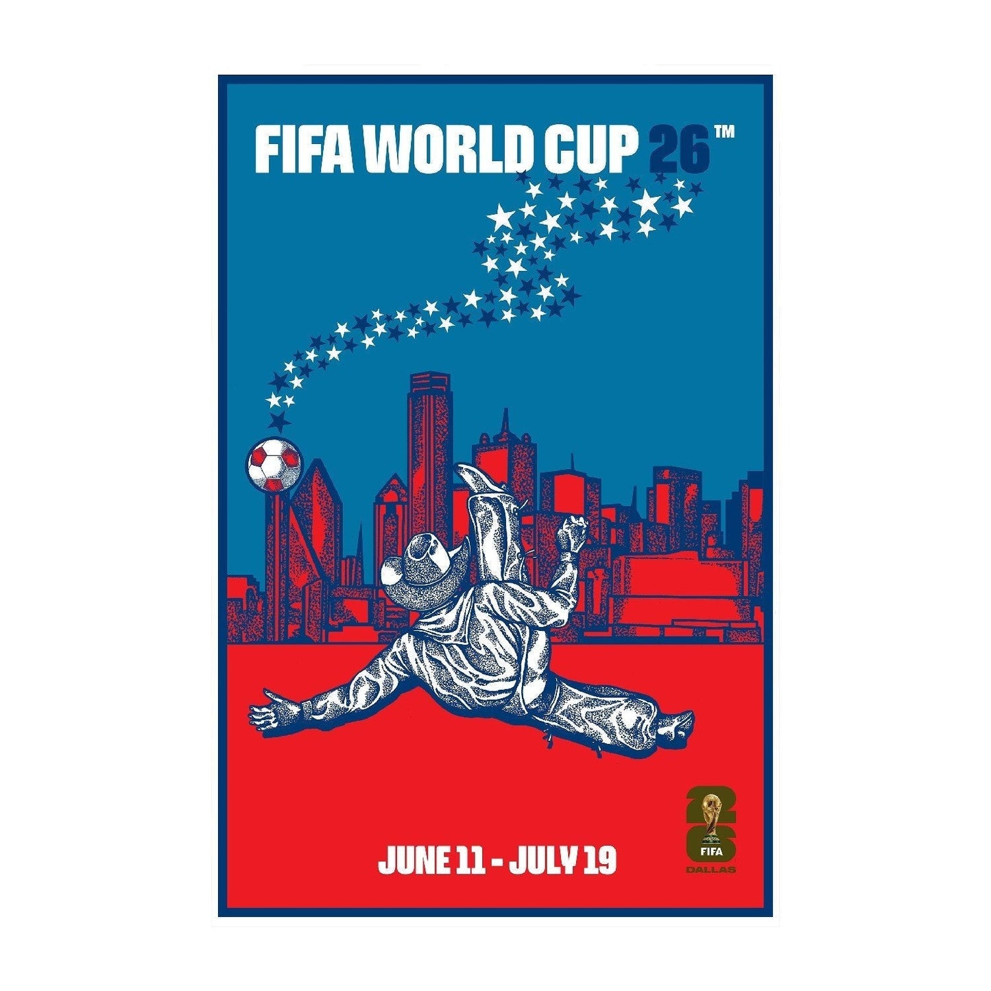 FIFA World Cup 2026 Dallas Host City Poster Popular Style Comfort Casual
