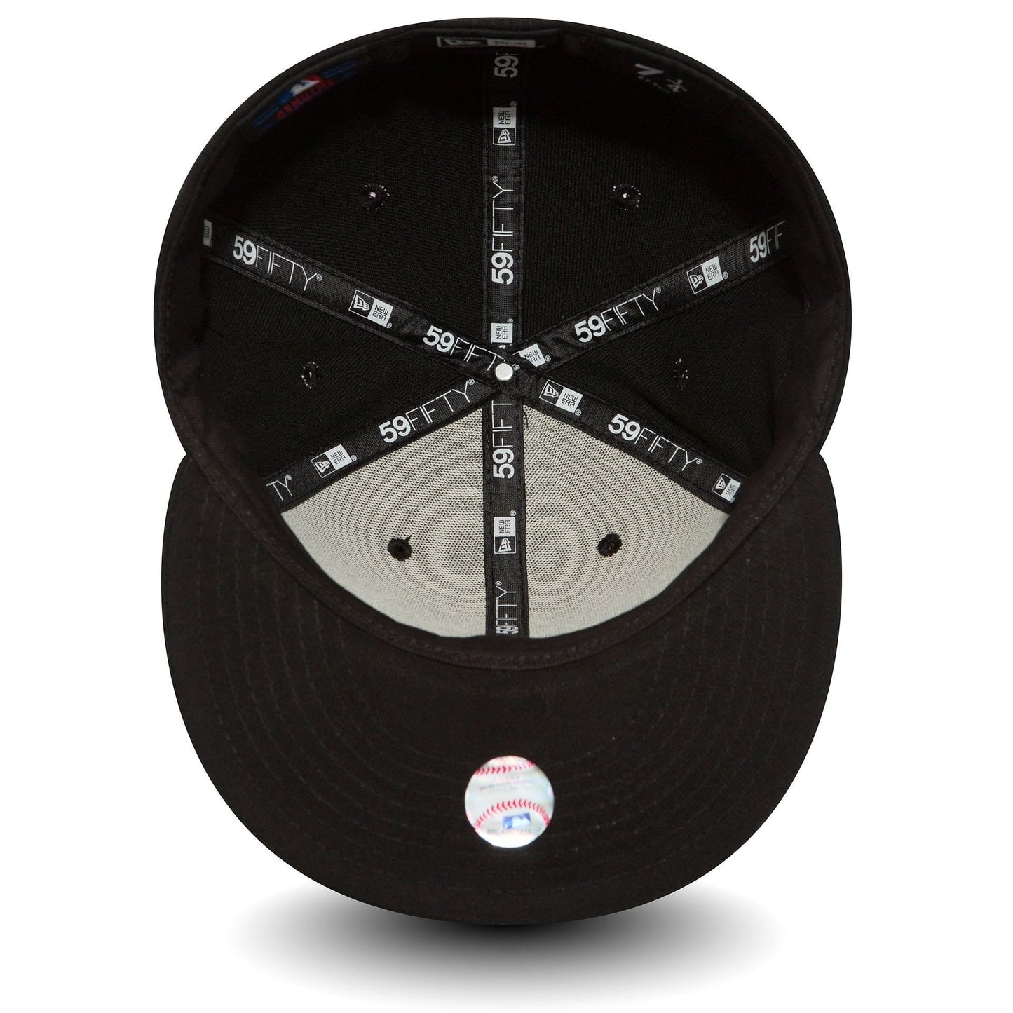 New York Yankees MLB League Essential 59FIFTY Fitted New Era Black/Black Official Team Hat Sports Fan Cap Official NFL Team Hat Football Fan Cap