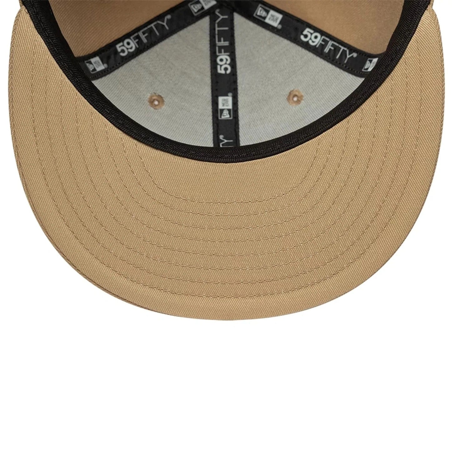 New York Yankees MLB League Essential 59FIFTY Fitted Cap New Era Beige/White Official Team Hat Sports Fan Cap Official NFL Team Hat Football Fan Cap