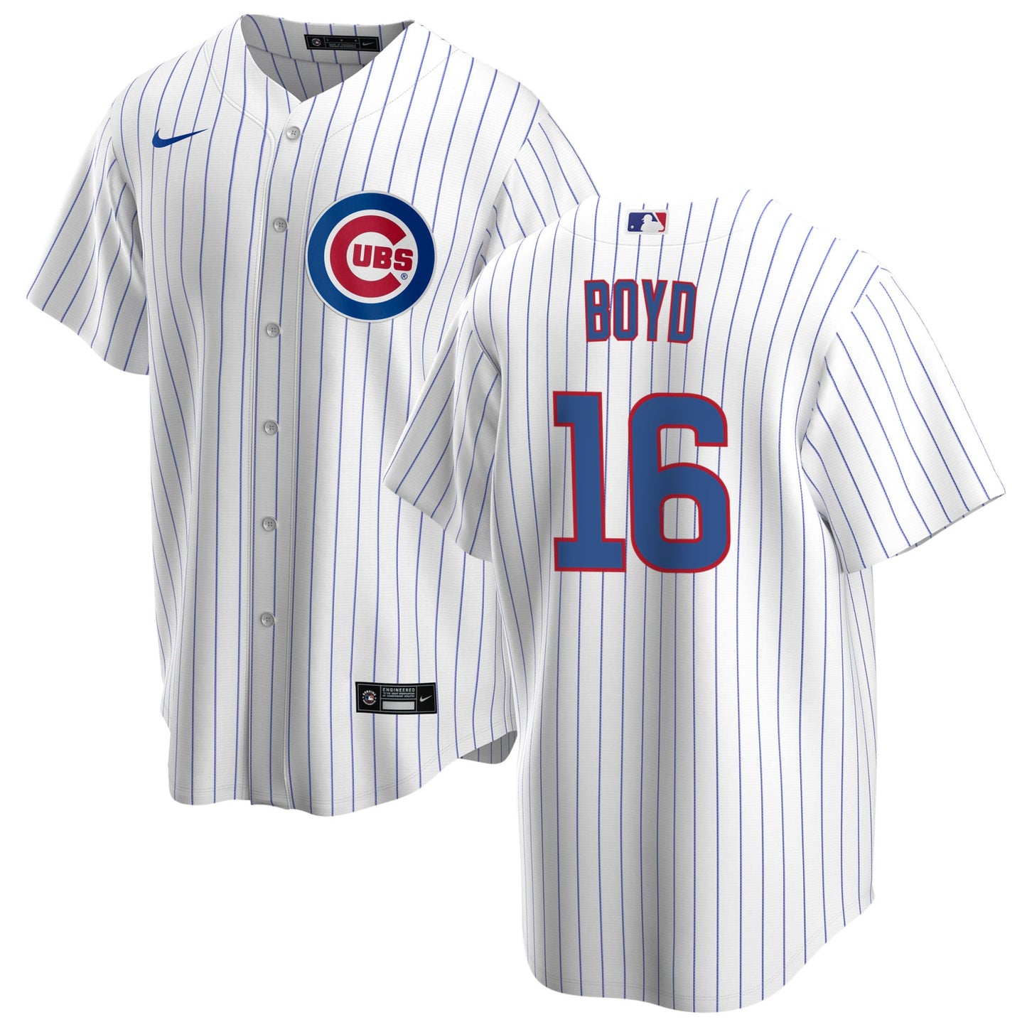 NIKE Men's Matthew Boyd Chicago Cubs White Home Premium Stitch Replica Jersey Official Team Jersey Sports Fan Apparel Official NFL Team Jersey Football Fan Apparel