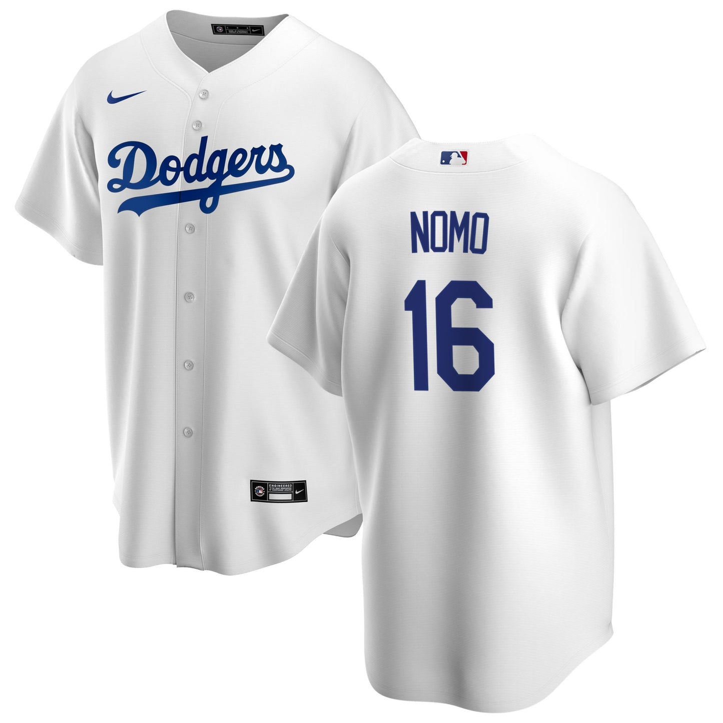 Men's Hideo Nomo Los Angeles Dodgers Nike White Home Replica Team Jersey Official Team Jersey Sports Fan Apparel Official NFL Team Jersey Football Fan Apparel