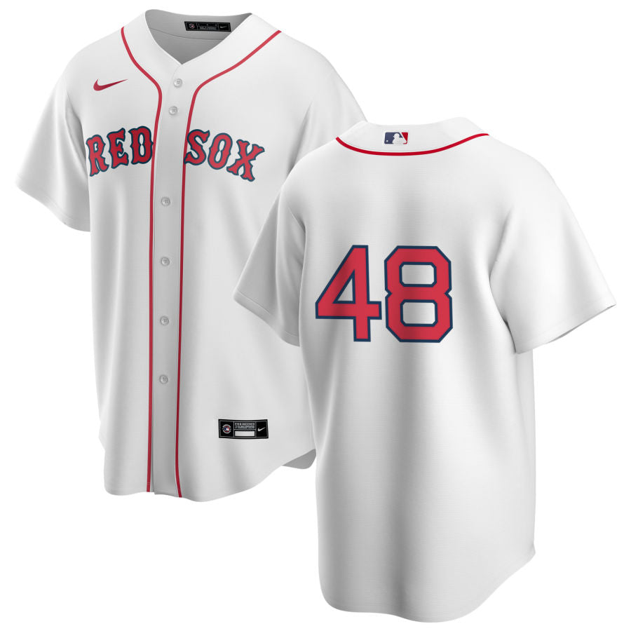Men's Nike Boston Red Sox Lee Smith #48 Home Official Replica Player Jersey Official Team Jersey Sports Fan Apparel Official NFL Team Jersey Football Fan Apparel