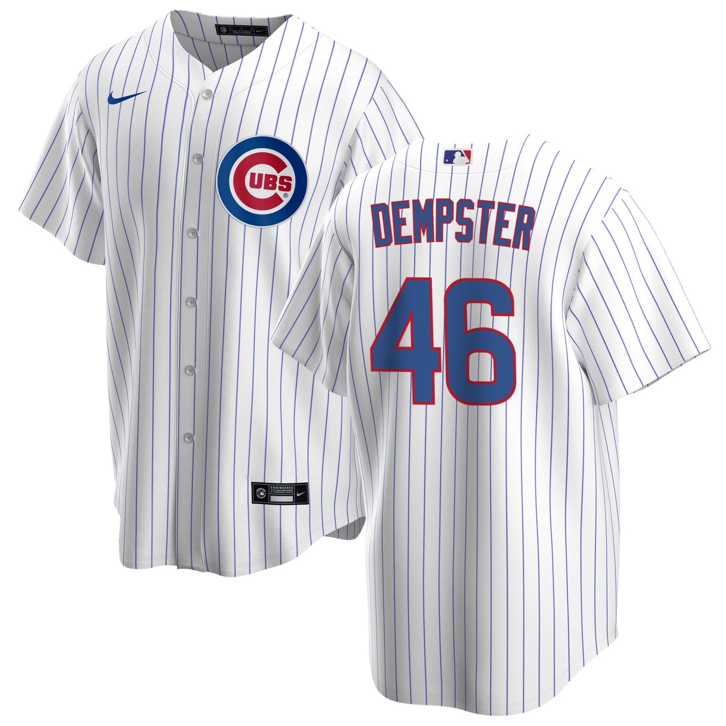 NIKE Men's Ryan Dempster Chicago Cubs White Home Premium Stitch Replica Jersey Official Team Jersey Sports Fan Apparel Official NFL Team Jersey Football Fan Apparel