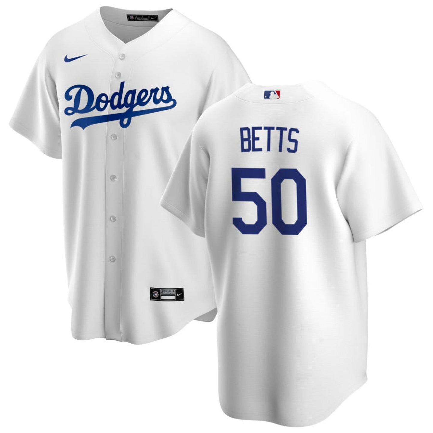 Men's Mookie Betts Los Angeles Dodgers Nike White Home Replica Team Jersey Official Team Jersey Sports Fan Apparel Official NFL Team Jersey Football Fan Apparel