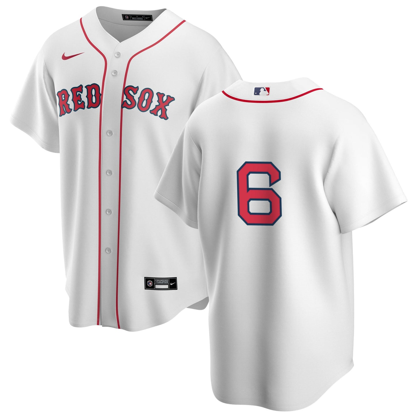 Men's Nike Boston Red Sox Johnny Pesky #6 Home Official Replica Player Jersey Official Team Jersey Sports Fan Apparel Official NFL Team Jersey Football Fan Apparel