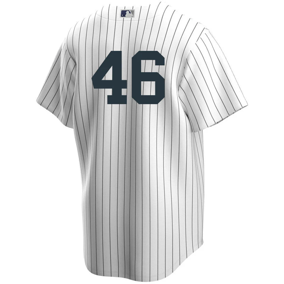 Men's Nike Andy Pettite #46 White New York Yankees Home Official Replica Player Jersey Official Team Jersey Sports Fan Apparel Official NFL Team Jersey Football Fan Apparel