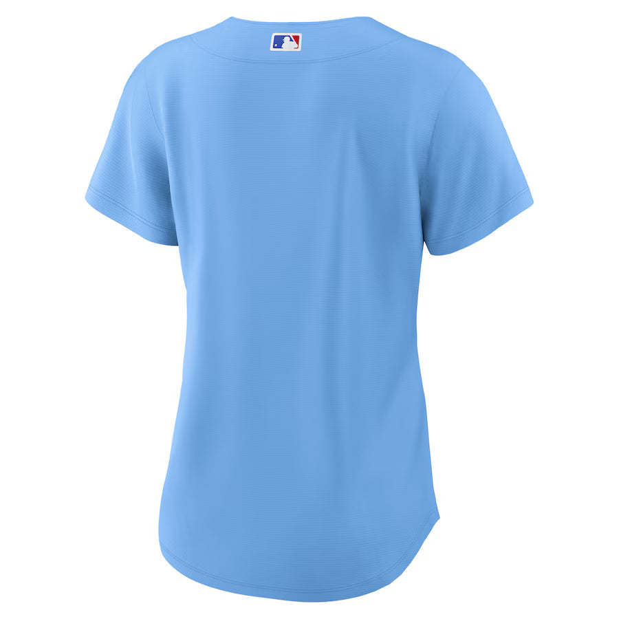 Women's Chicago Cubs Nike Alternate 2 Light Blue Replica Jersey Official Team Jersey Sports Fan Apparel Official NFL Team Jersey Football Fan Apparel