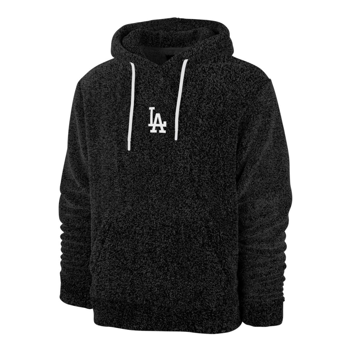 Los Angeles Dodgers MLB Jet Black Core Long Loop Fuzzy Hood Official Sports Fan Gear Official NFL Fan Gear