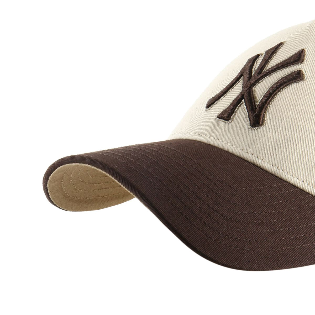 New York Yankees MLB Ballpark Mesh TT '47 Offside DT Beige/Brown Official Sports Fan Gear Official NFL Fan Gear