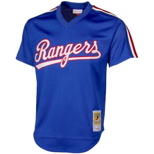 Men's Mitchell & Ness Nolan Ryan Royal Texas Rangers 1989 Authentic Cooperstown Collection Mesh Batting Practice Jersey Official Team Jersey Sports Fan Apparel Official NFL Team Jersey Football Fan Apparel