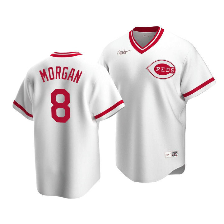 Nike Men's Cincinnati Reds Joe Morgan Cooperstown Collection Home Replica Cool Base Jersey Official Team Jersey Sports Fan Apparel Official NFL Team Jersey Football Fan Apparel