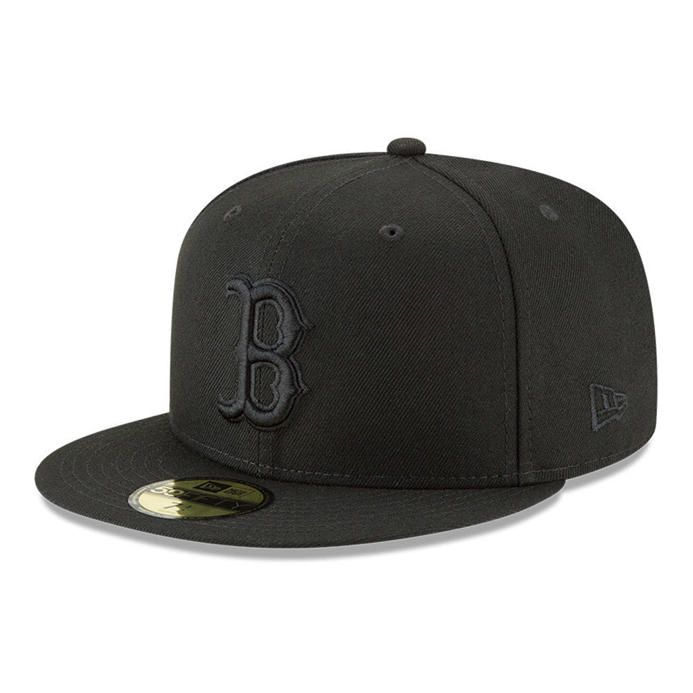 Boston Red Sox Black Tonal 59FIFTY Fitted Hat Official Team Hat Sports Fan Cap Official NFL Team Hat Football Fan Cap