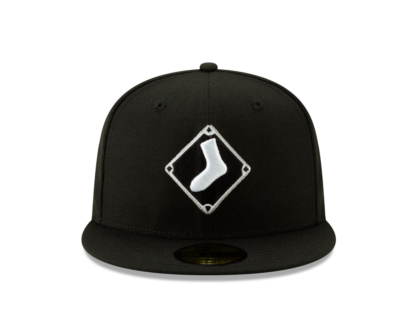 Chicago White Sox New Era Diamond Alternate Logo 59FIFTY Fitted Hat - Black Official Team Hat Sports Fan Cap Official NFL Team Hat Football Fan Cap