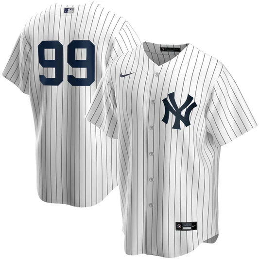 Men's Nike Aaron Judge #99 White New York Yankees Home Official Replica Player Jersey Official Team Jersey Sports Fan Apparel Official NFL Team Jersey Football Fan Apparel