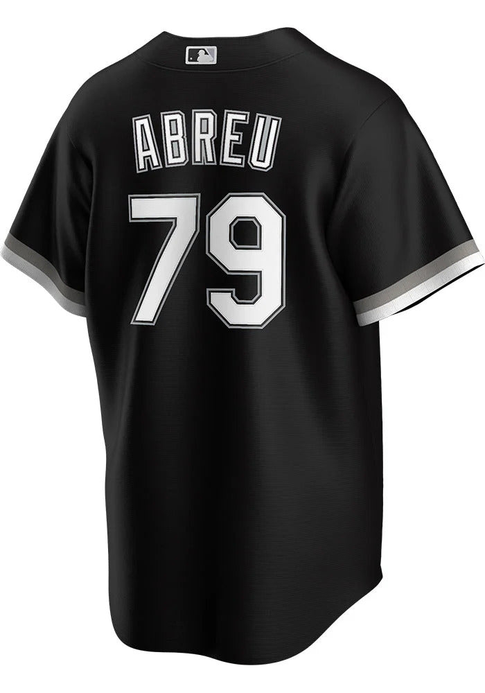 Men's Chicago White Sox Jose Abreu Nike Black Alternate Replica Player Name Jersey Official Team Jersey Sports Fan Apparel Official NFL Team Jersey Football Fan Apparel